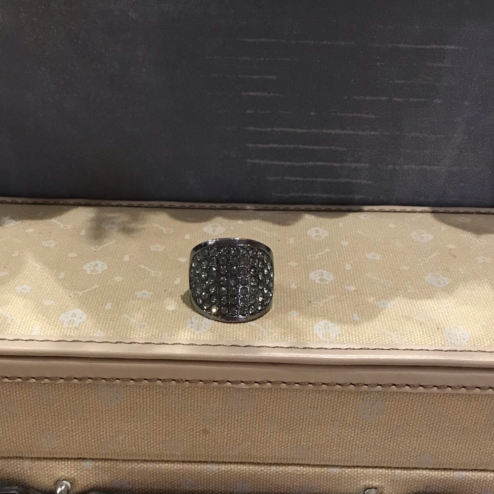 Large Gunmetal Glitz Ring